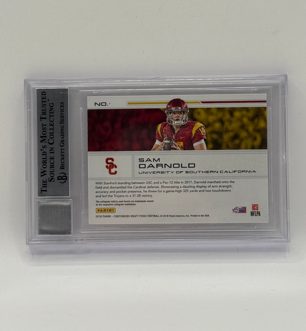 Sam Darnold - 2018 Signed Contenders Draft Picks #1 - Beckett Auth.