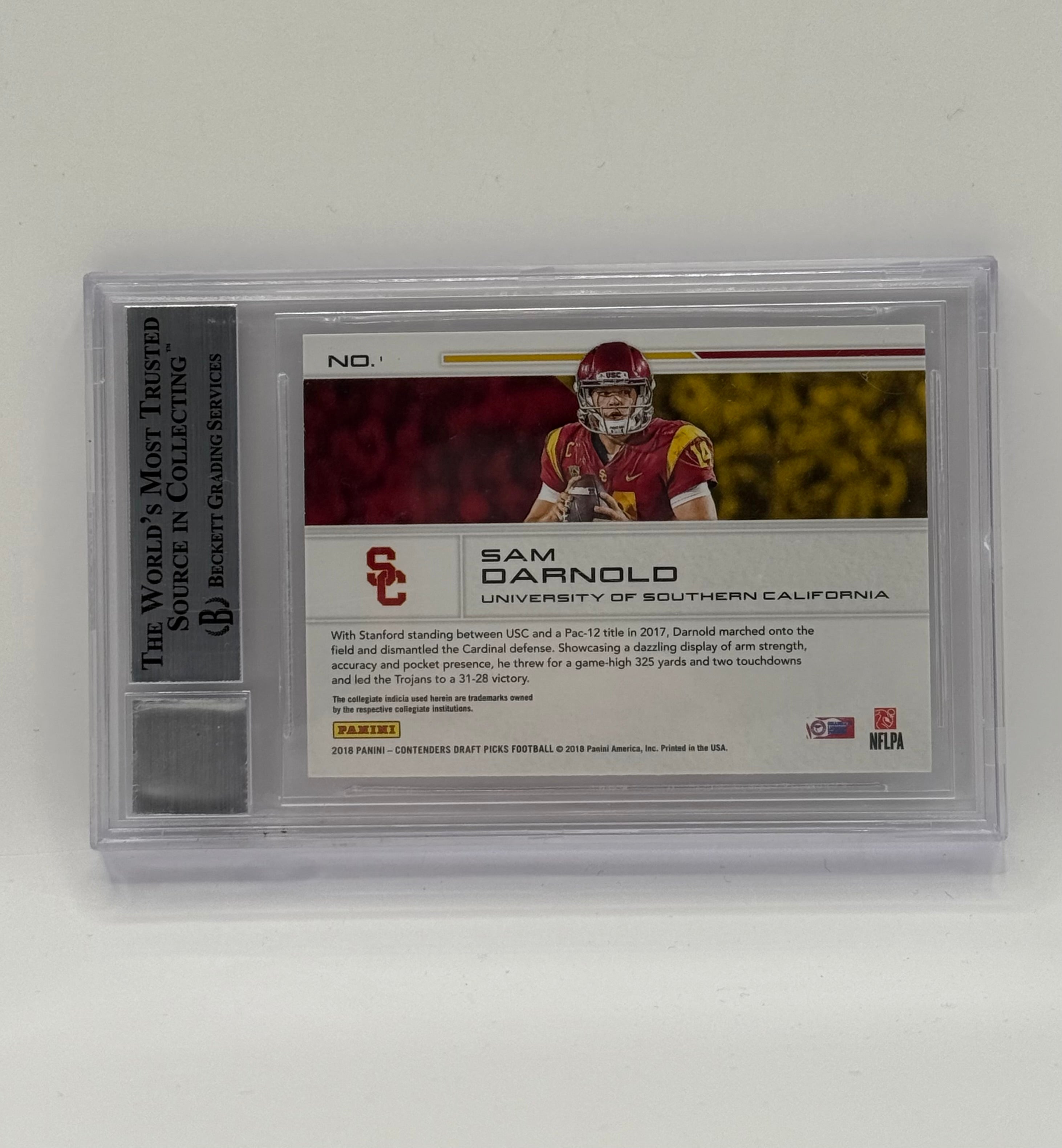 Sam Darnold - 2018 Signed Contenders Draft Picks #1 - Beckett Auth.