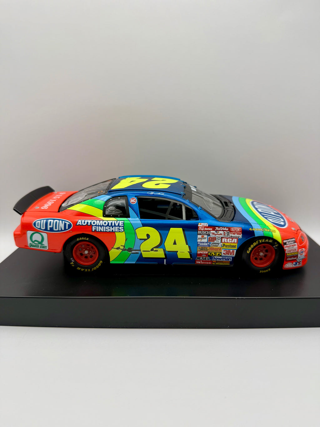 Jeff Gordon & Ray Evernham - Dual Signed Liquid Color 1/24 1996 Dover Win 1 of 96