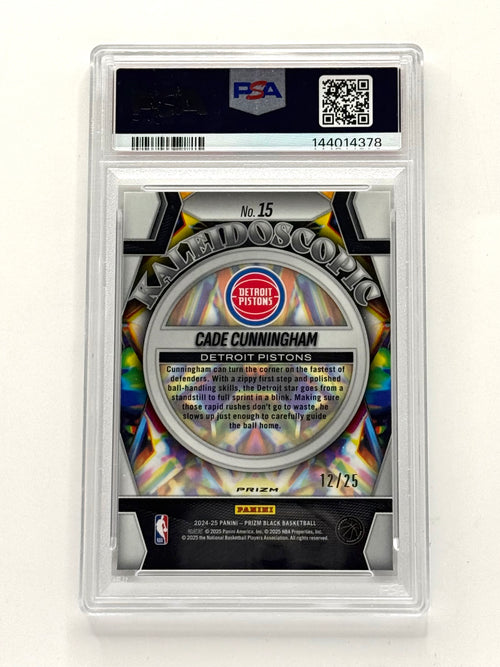 Cade Cunningham - 2024 Prizm Black Kaleidoscopic Mojo Prizm /25 - PSA 10