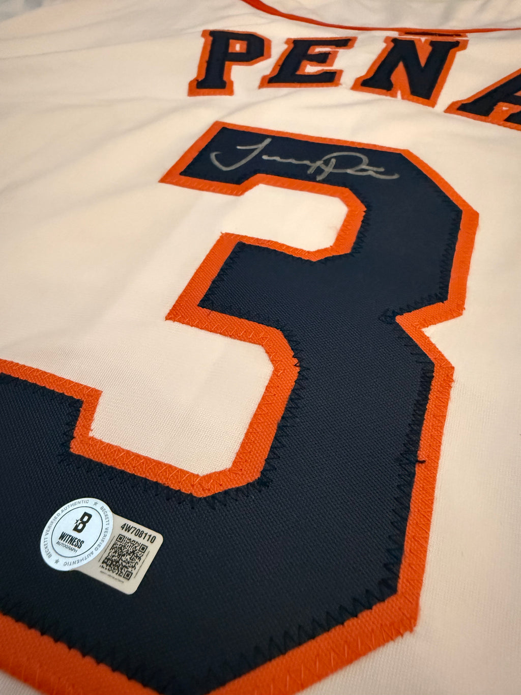 Jeremy Pena - Signed Houston Astros Custom Baseball Jersey - Beckett COA