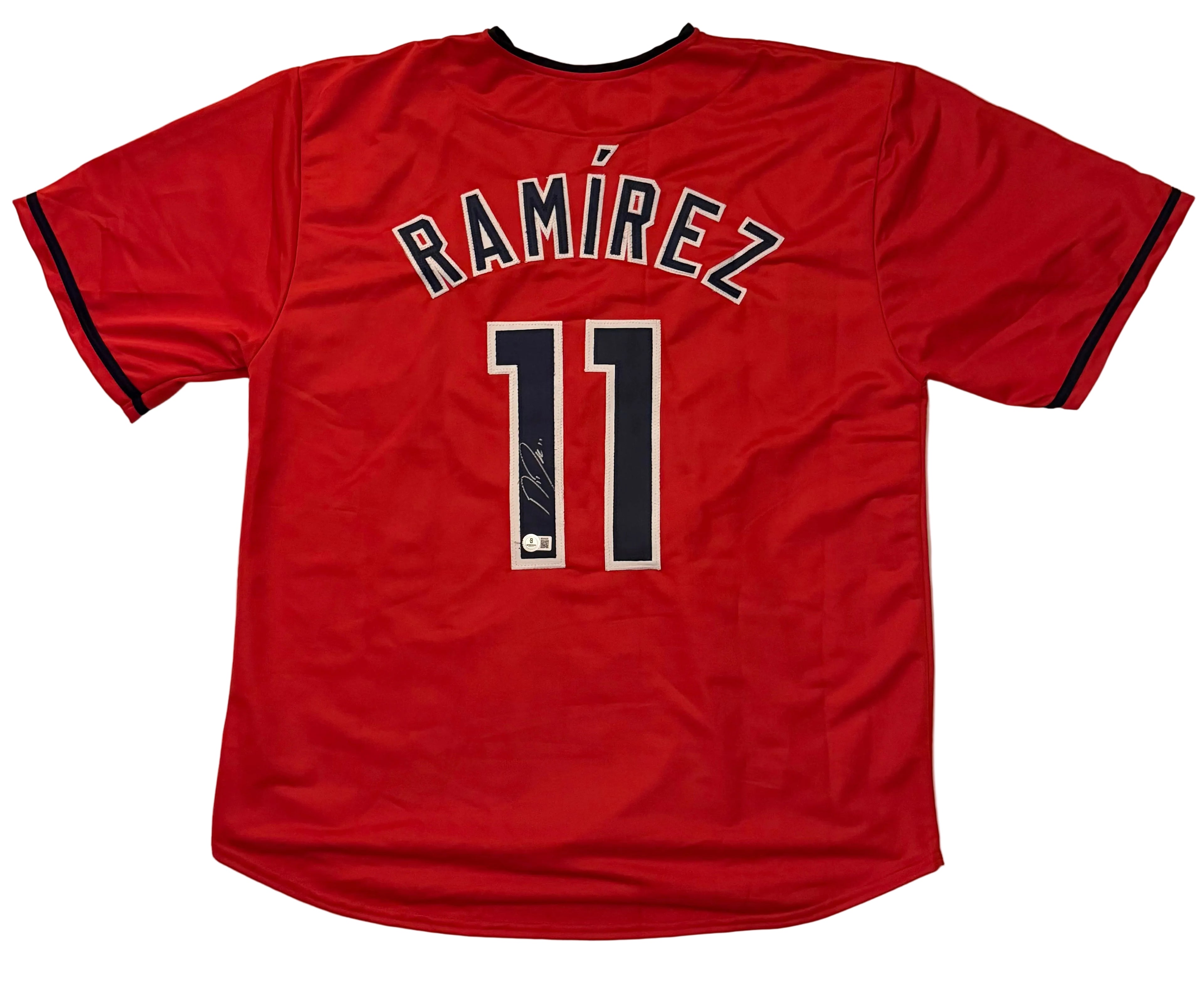 Jose Ramirez - Signed Cleveland Guardians Custom Red Jersey - Beckett COA