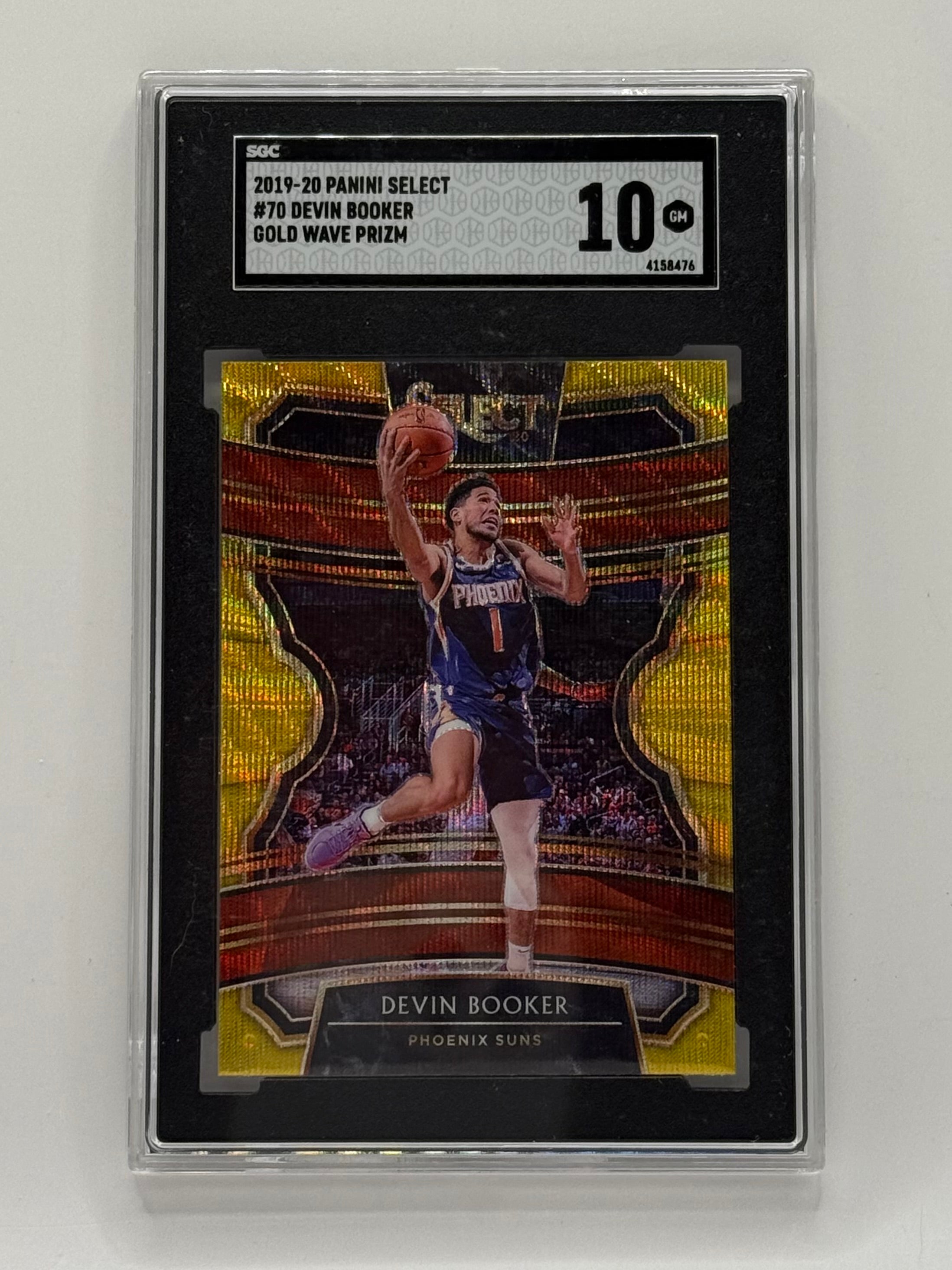 Devin Booker - 2019 Panini Select Gold Wave Prizm #70 - SGC 10