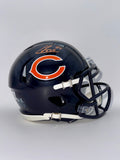 Colston Loveland - Signed Chicago Bears Blue Mini Helmet Orange Ink - Beckett COA