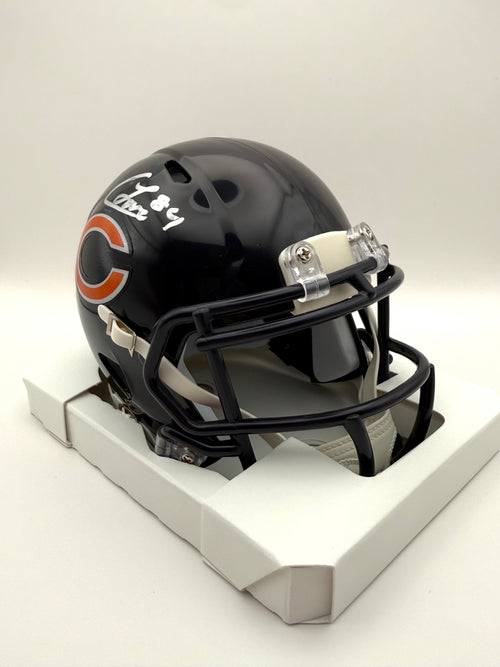 Colston Loveland - Signed Chicago Bears Blue Mini Helmet - Beckett COA