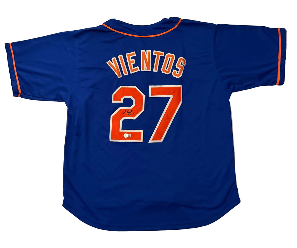 Mark Vientos - Signed Custom Mets Blue Jersey - Beckett COA