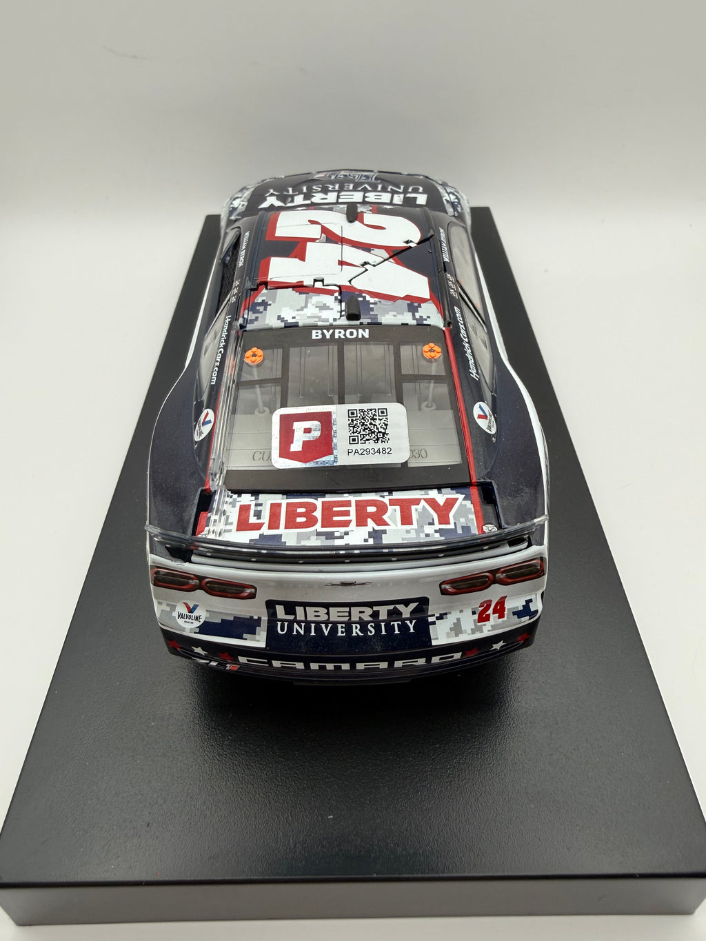 William Byron - Signed 2023 Camaro ZL1 Liberty U. Patriotic 1:24 Diecast Car - Pristine COA