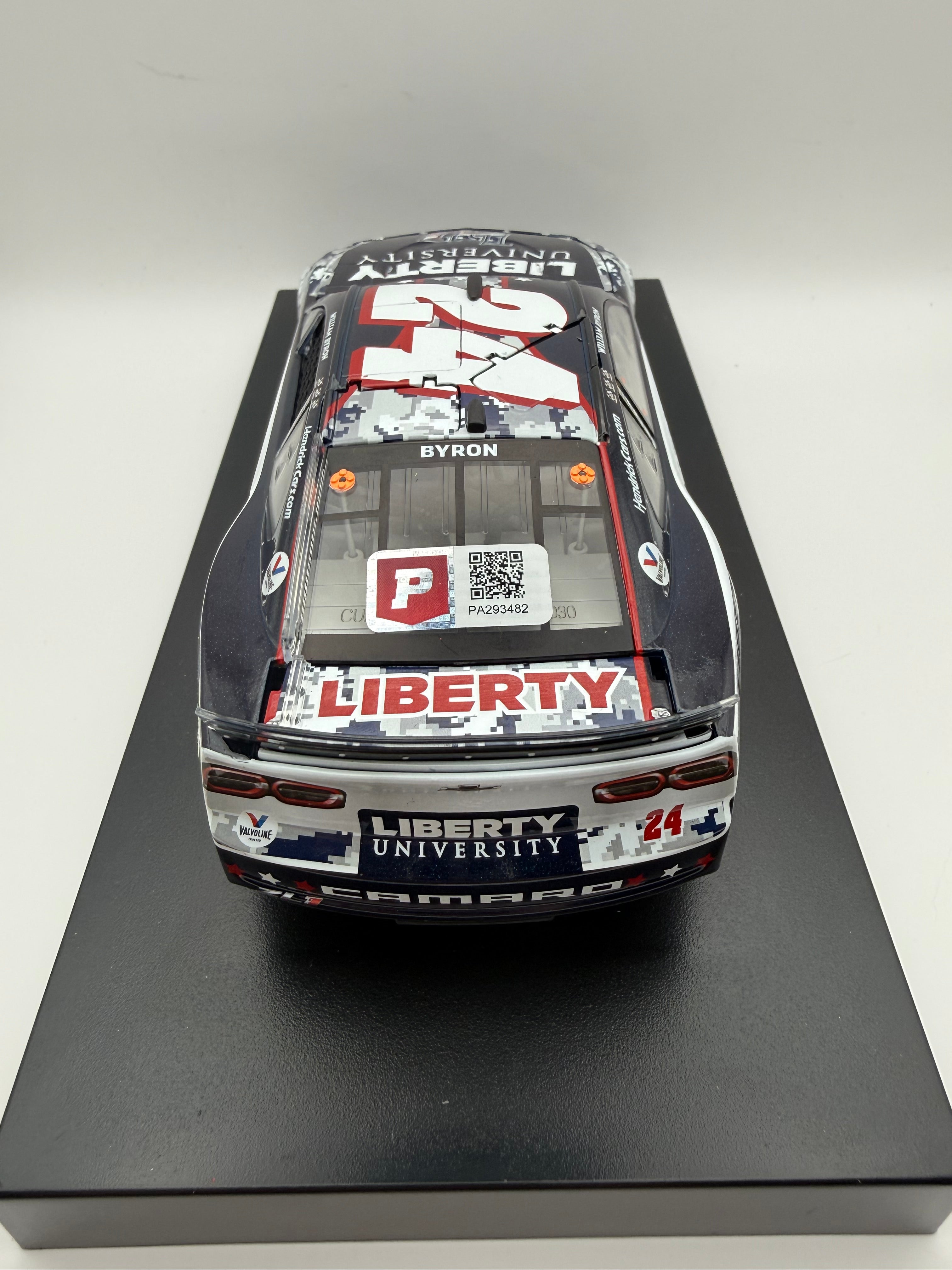William Byron - Signed 2023 Camaro ZL1 Liberty U. Patriotic 1:24 Diecast Car - Pristine COA