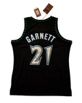Kevin Garnett - Signed Timberwolves Mitchell & Ness Black Jersey - JSA COA