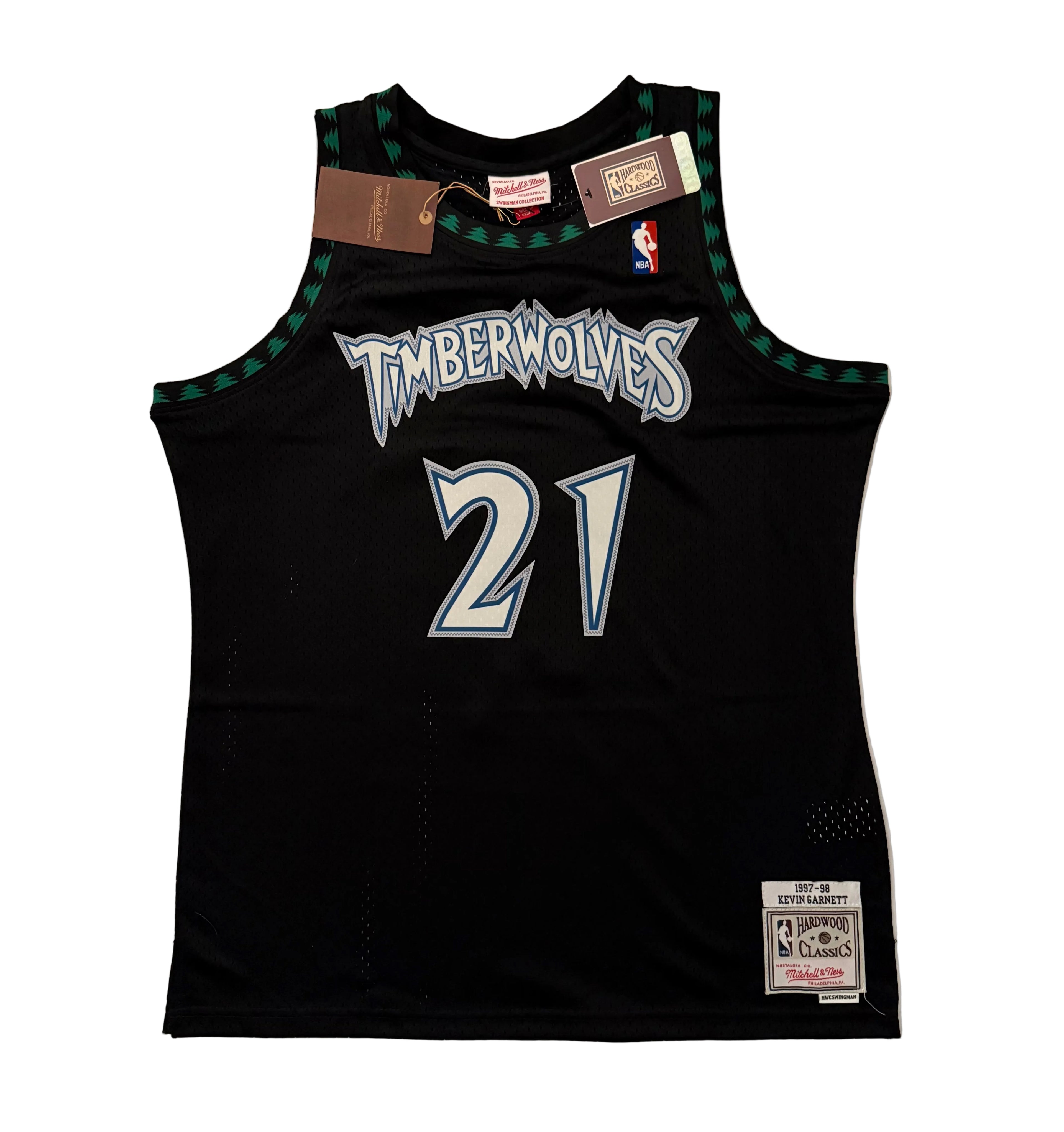Kevin Garnett - Signed Timberwolves Mitchell & Ness Black Jersey - JSA COA