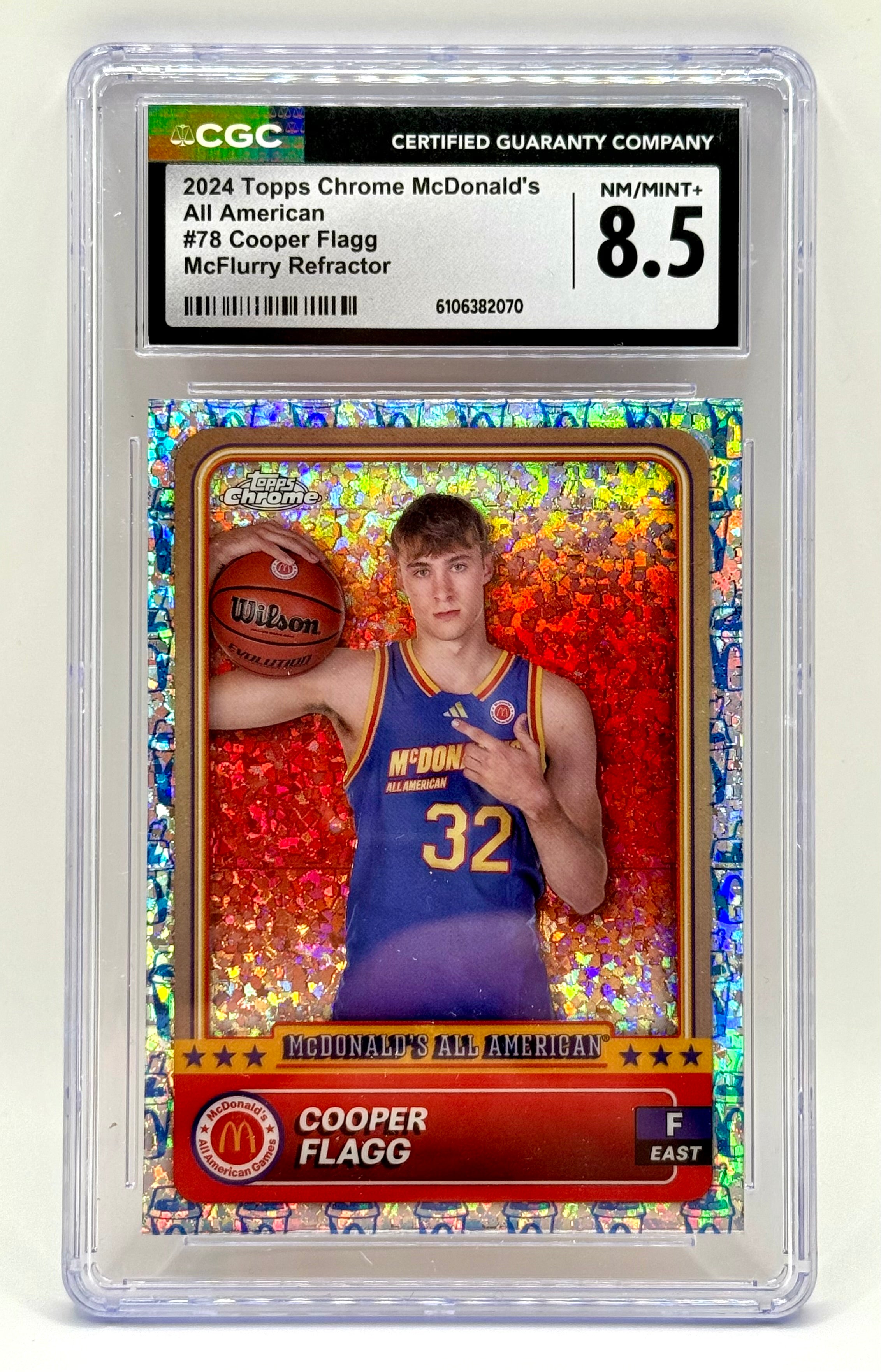Cooper Flagg - 2024 Topps Chrome Mcdonald's #78 Mcflurry Refractor - CGC 8.5