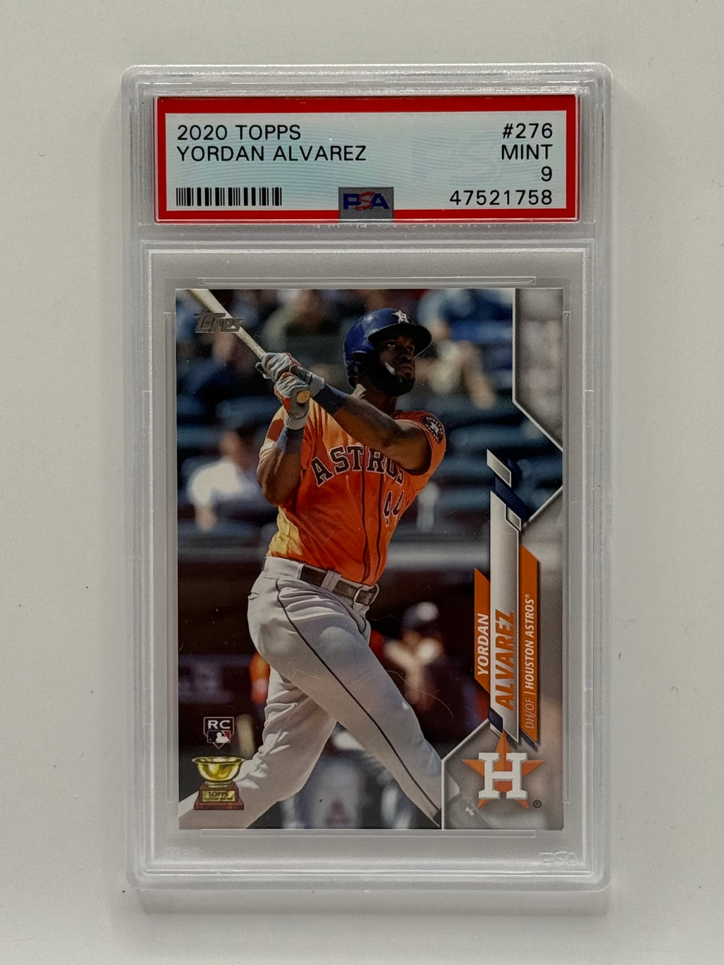 Yordan Alvarez - 2020 Topps Rookie Card #276 - PSA 9