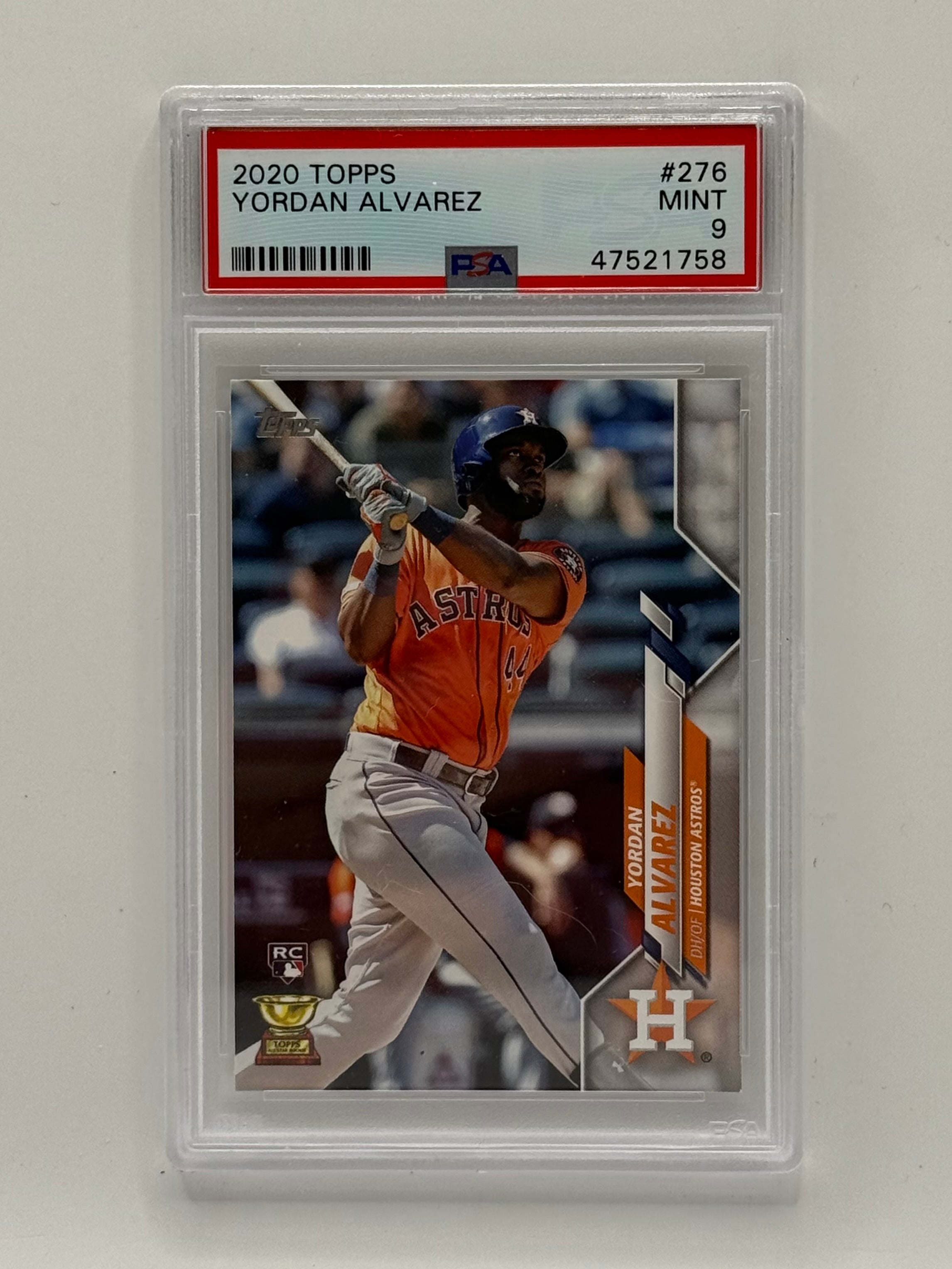 Yordan Alvarez - 2020 Topps Rookie Card #276 - PSA 9